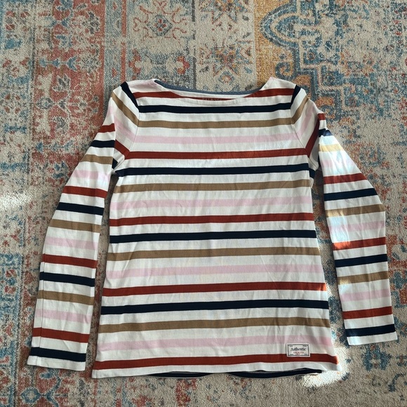 Talbots striped boatneck long sleeve tshirt - Picture 1 of 5